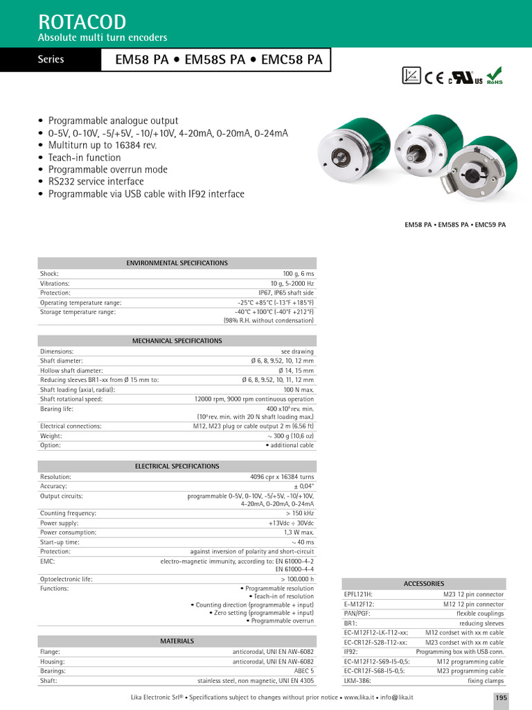 Cat Em58 Pa - Em58s Pa - Emc58 Pa e | PDF | Electricity | Electronics