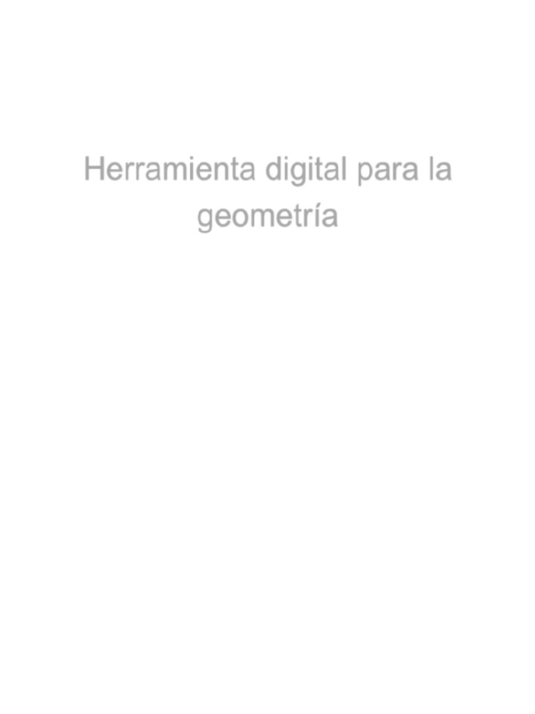 Herramienta Digital para La Geometría | PDF | Geometría | Enseñando
