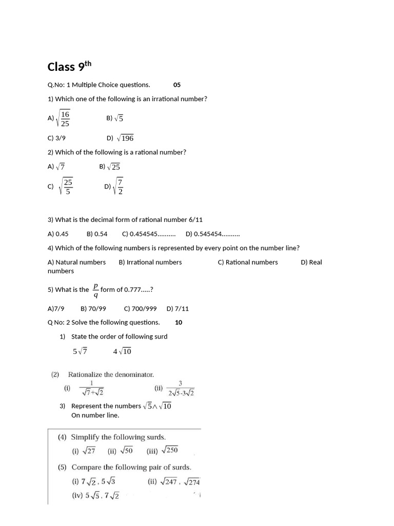 9th 2nd Test-1 | PDF