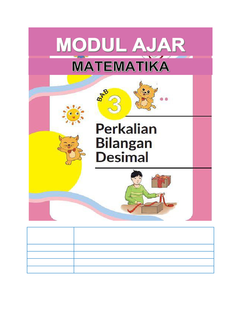Modul Ajar MTK Kelas 5 - BAB 3 | PDF