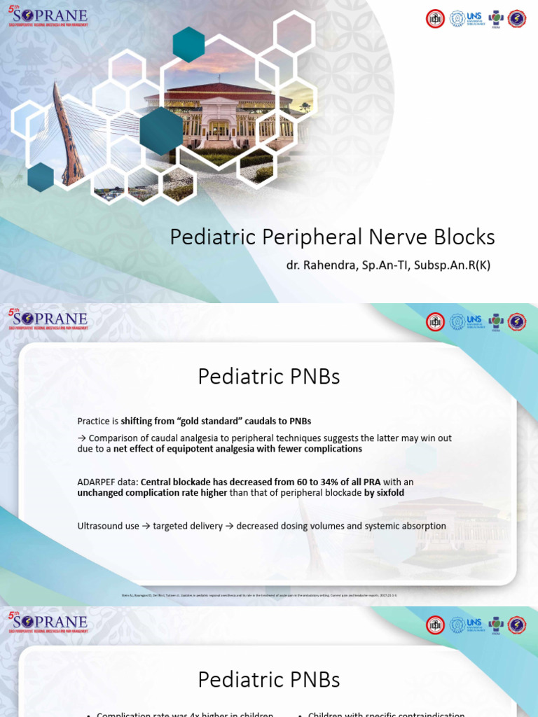 Pediatric Peripheral Nerve Blocks Guide | PDF | Medical Treatments ...
