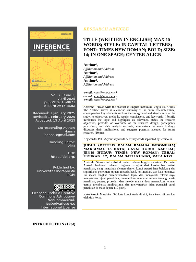 TEMPLATE INFERENCE - Revised Version 2024 | PDF