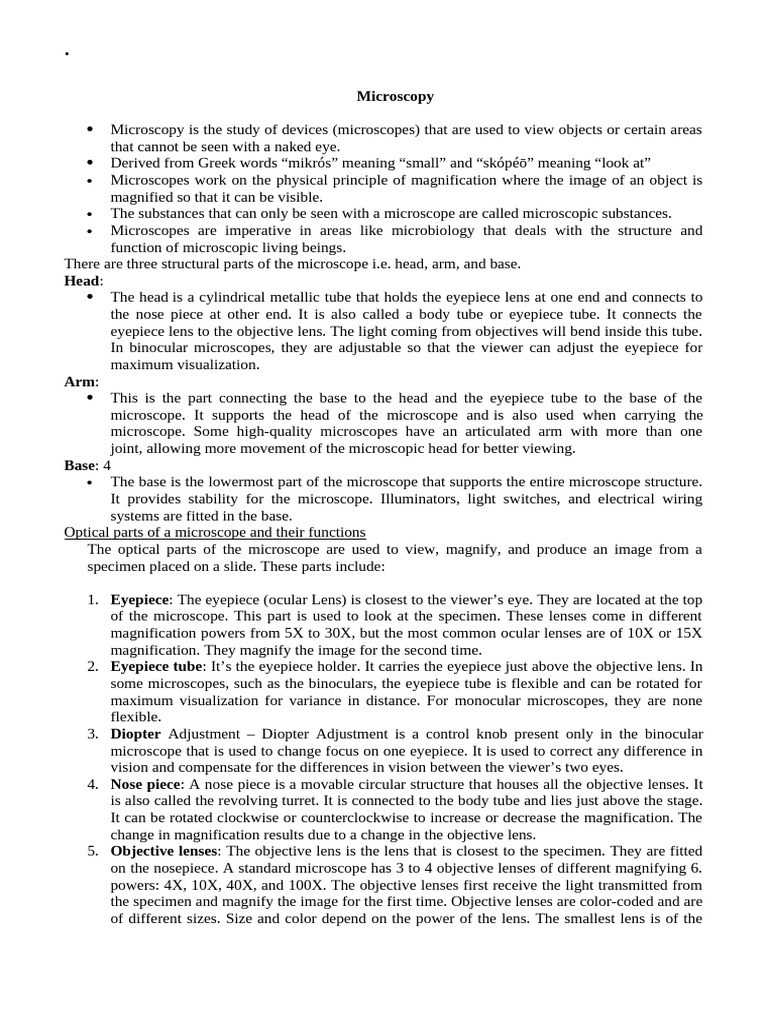 Microscopy Staining Pdf