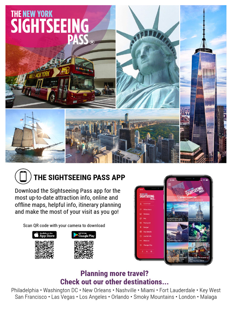 NYC Sightseeing Pass Overview 2023 | PDF | New York City | Manhattan