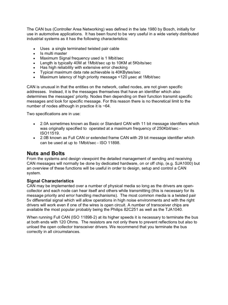 Free CAN Bus Course Overview | PDF