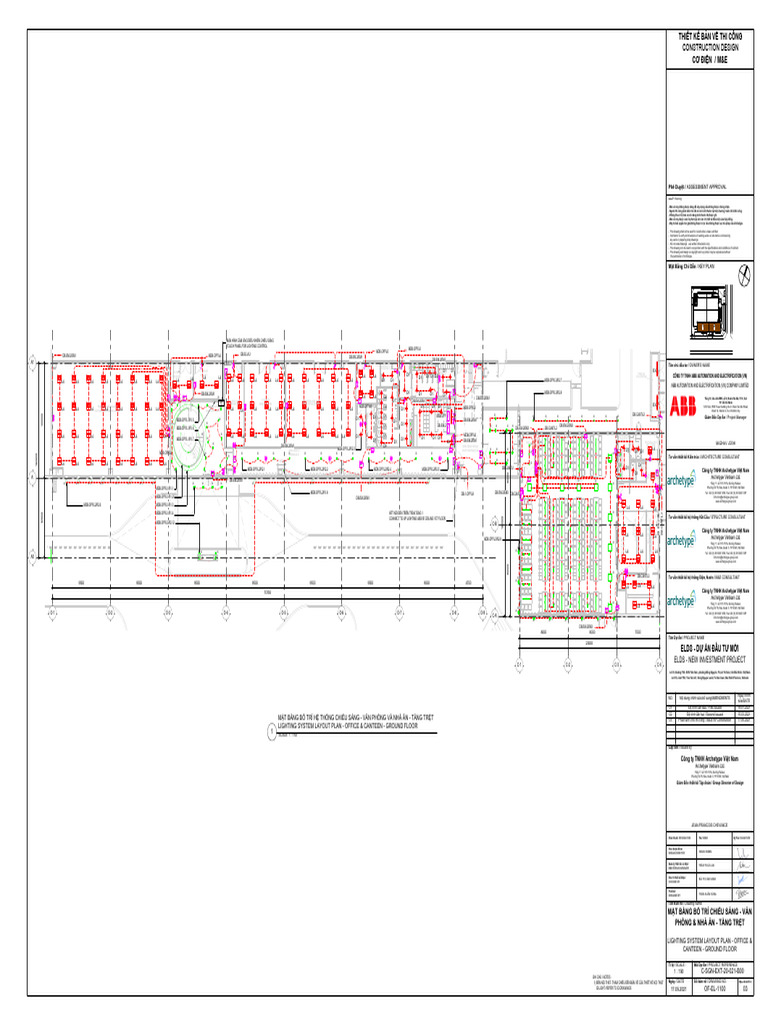 Abb-Dwg-Dc-Me-Of-El-1100-03 Lighting System Layout Plan - Office ...