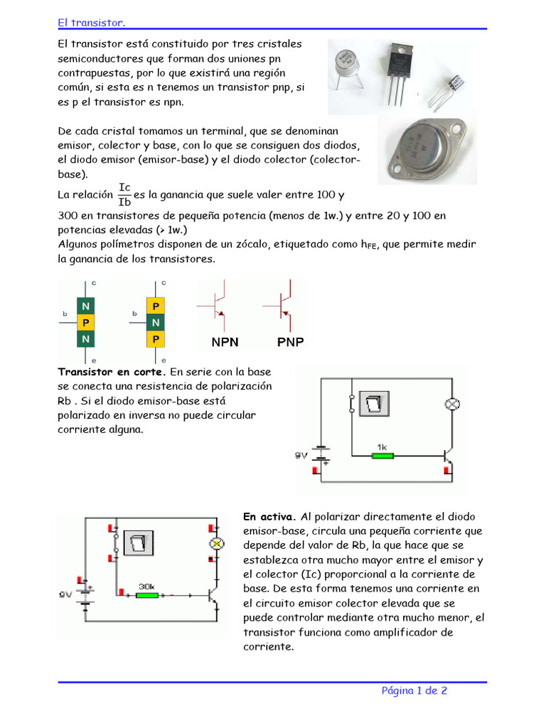 Fundamentos Transistor | PDF