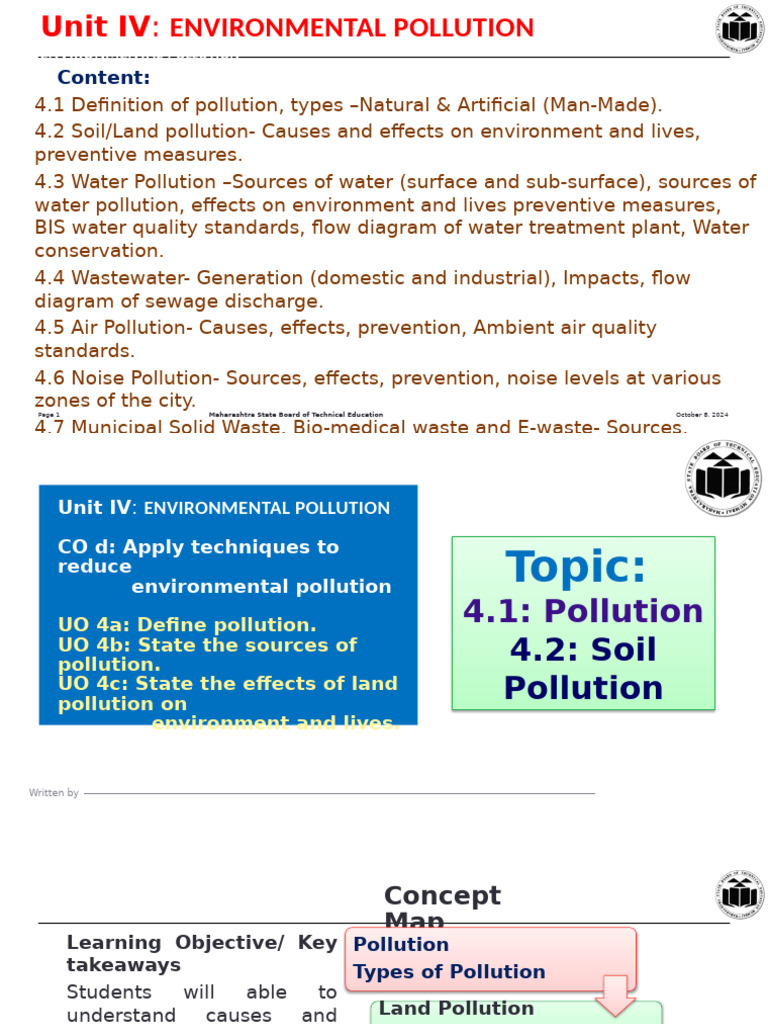 Unit 4 | PDF | Sewage Treatment | Water Purification