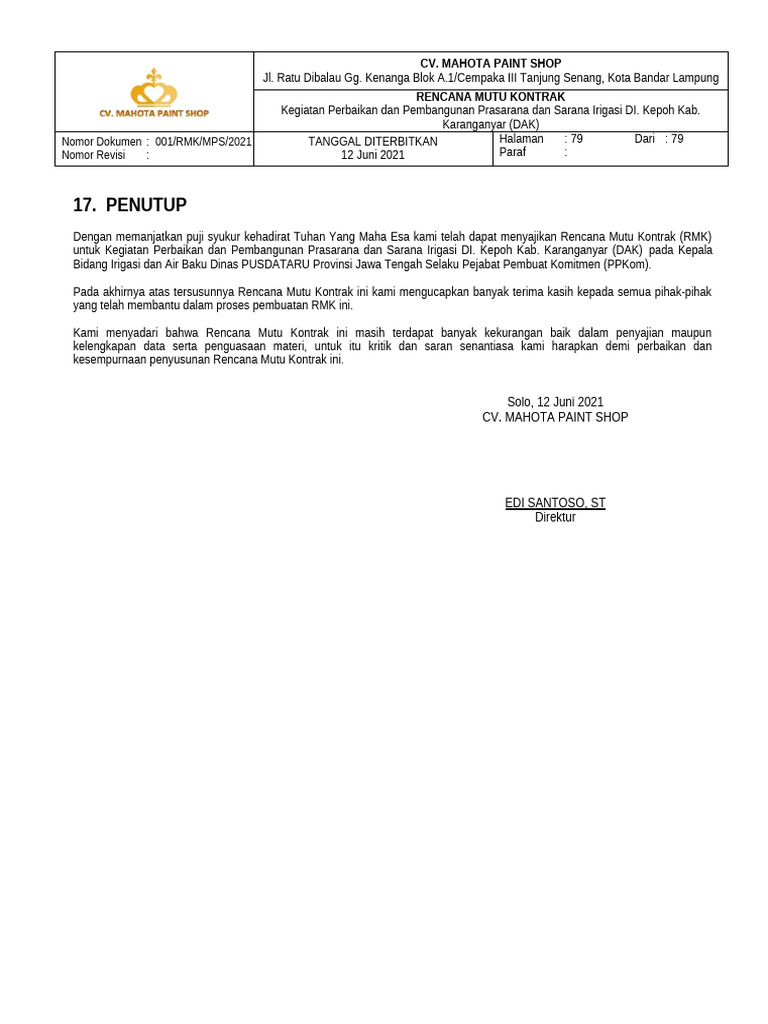 Bab 17 Penutup | PDF