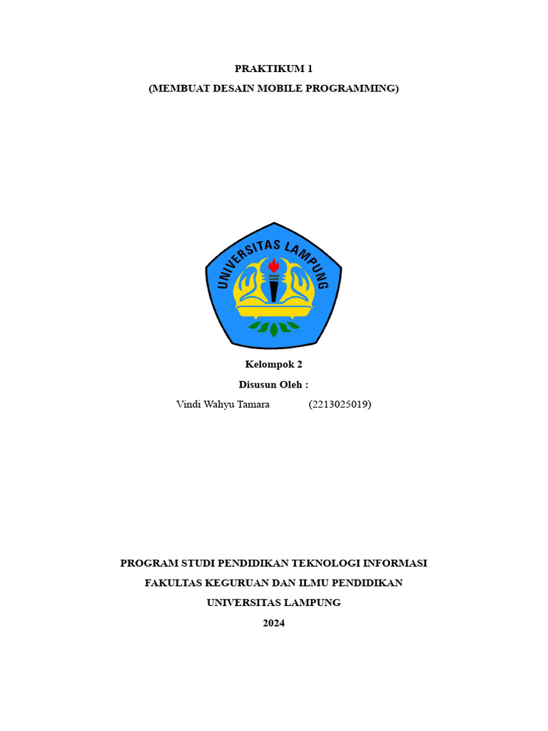 Laporan Praktikum 1 Mobile Programming Pdf