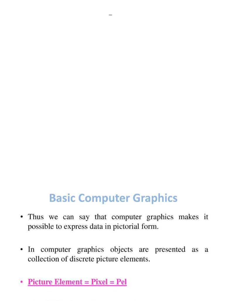 CG Unit 1 | PDF