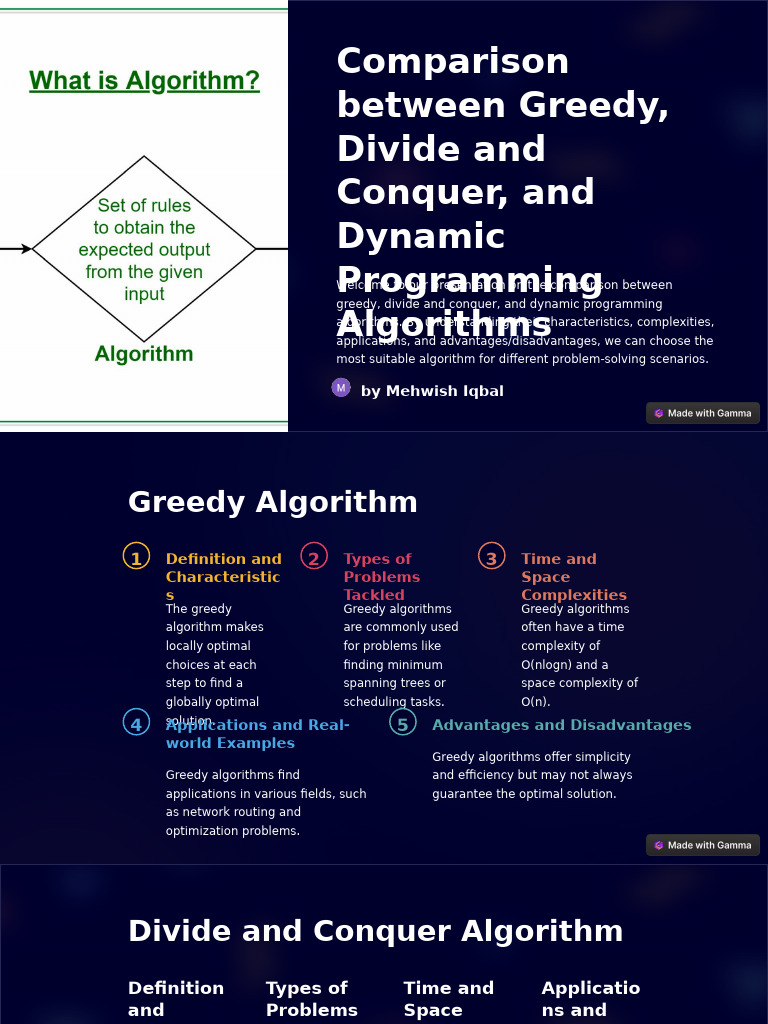 Comparison Between Greedy Divide and Conquer and Dynamic Programming ...