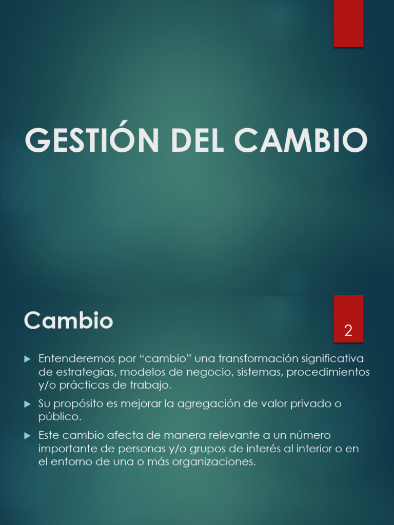 Gestion Del Cambio | PDF