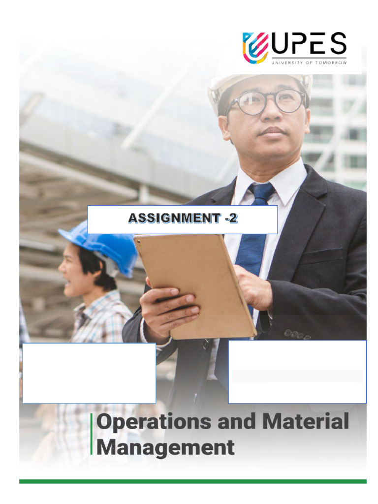 Operation & Material Mangement Assignment 2 - Mukesh Rawat | PDF