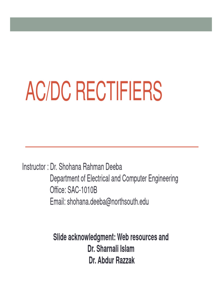 Chapter-3-AC-DC Rectifiers | PDF