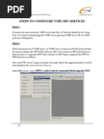 Steps To Configure VOIP Services