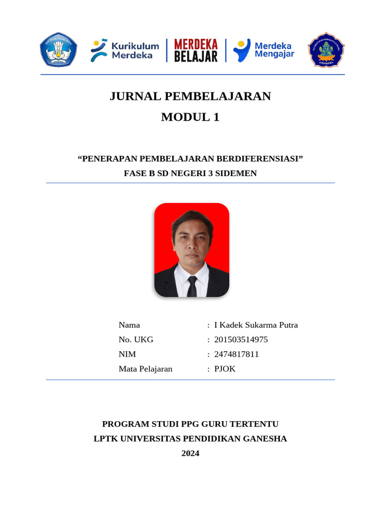 Jurnal Pembelajaran Modul 1 | PDF