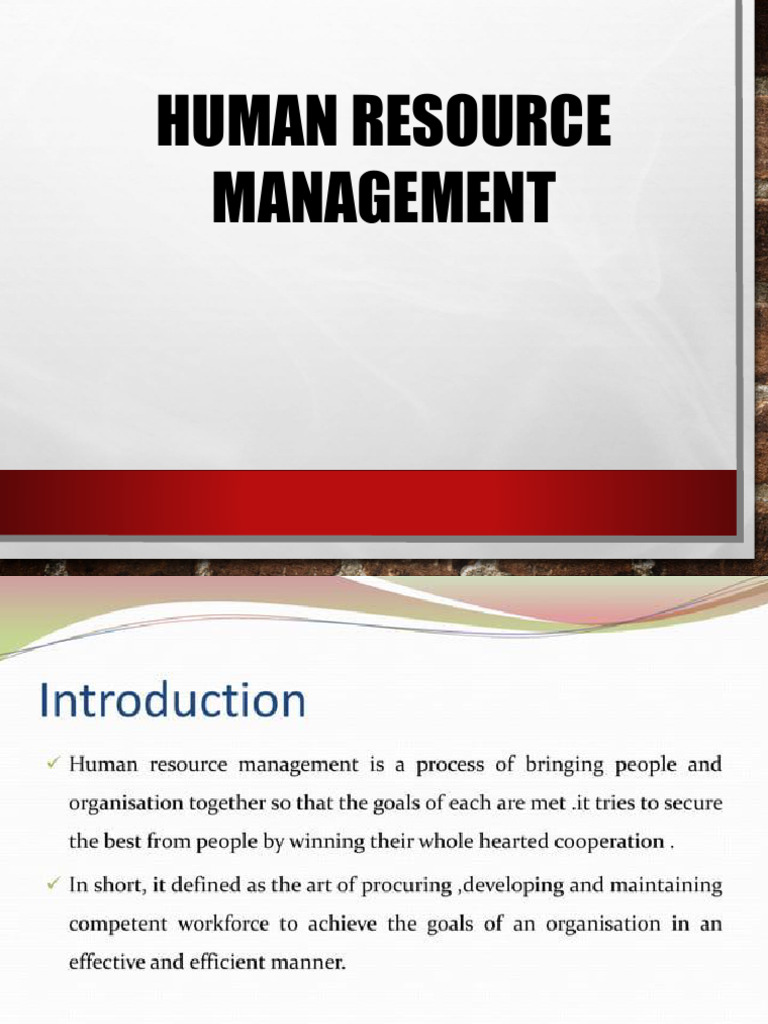 Week-1 HRM | PDF