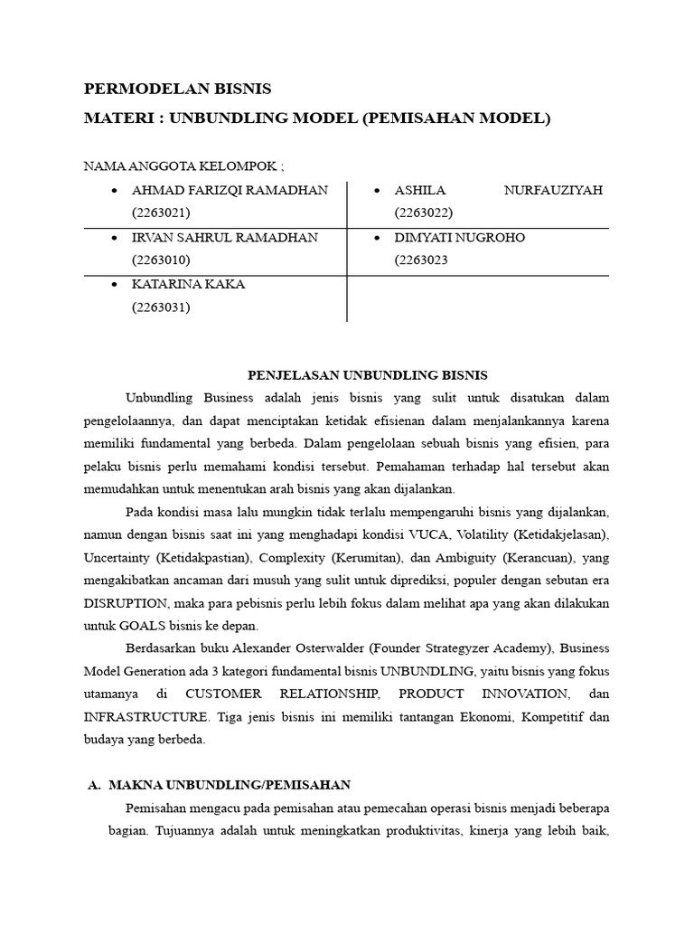 Permodelan Bisnis Abi5 | PDF