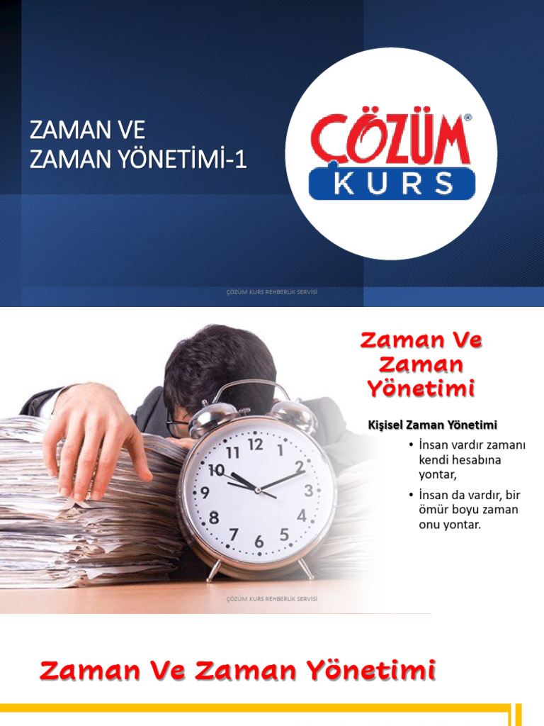 Zaman Ve Zaman Yöneti̇mi̇-1 | PDF