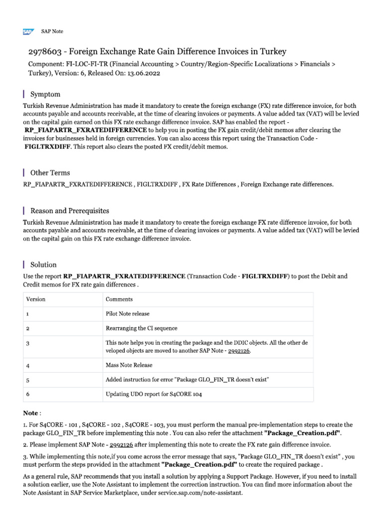 FX Rate Differences | PDF