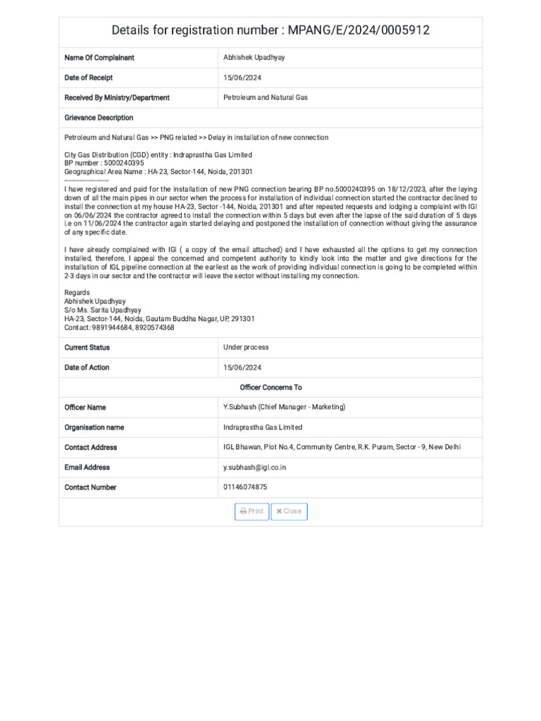 igl-grievance-status-pdf