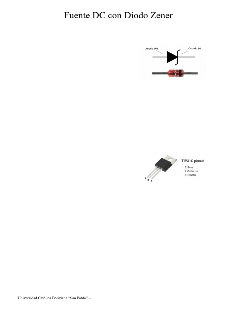 Fuente DC Con Diodo Zener | PDF