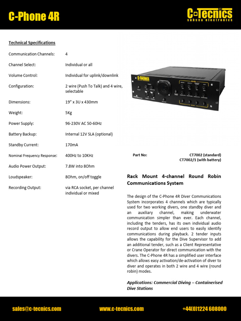 C-Phone 4R | PDF