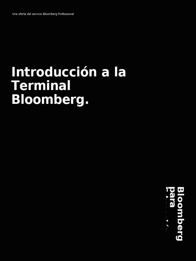 Terminal - Bloomberg | PDF