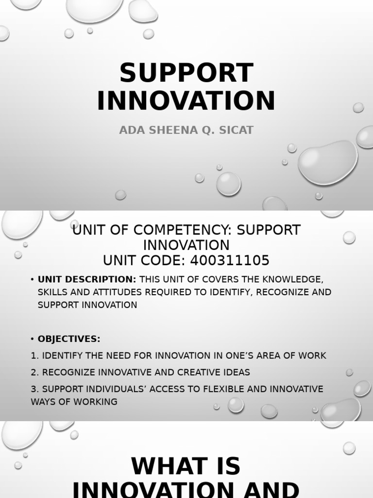 Support Innovation | PDF