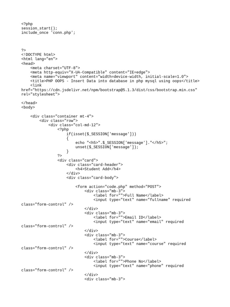 Student add pdf