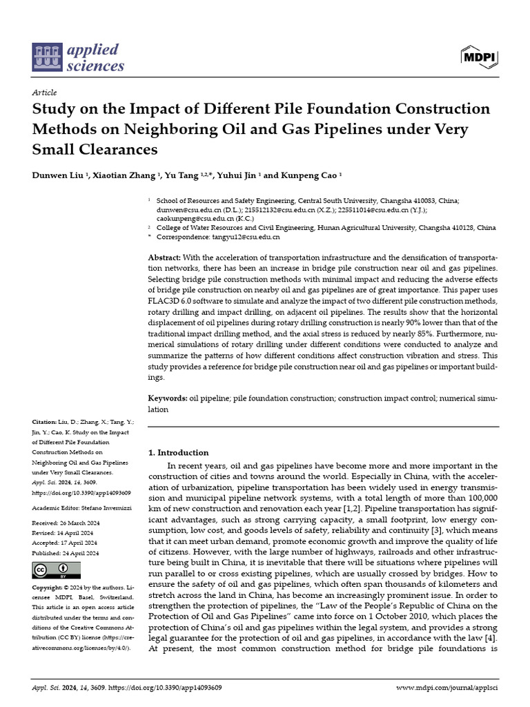 Study On The Impact of Different Pile Foundation C | PDF