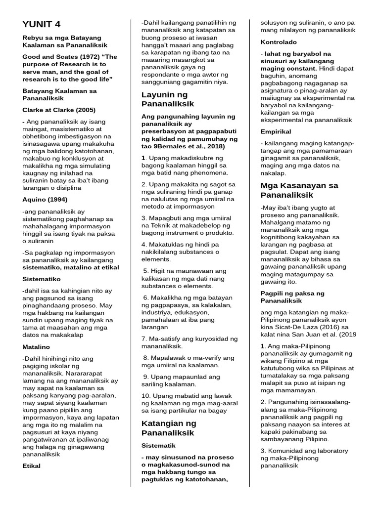 Yunit 4 | PDF