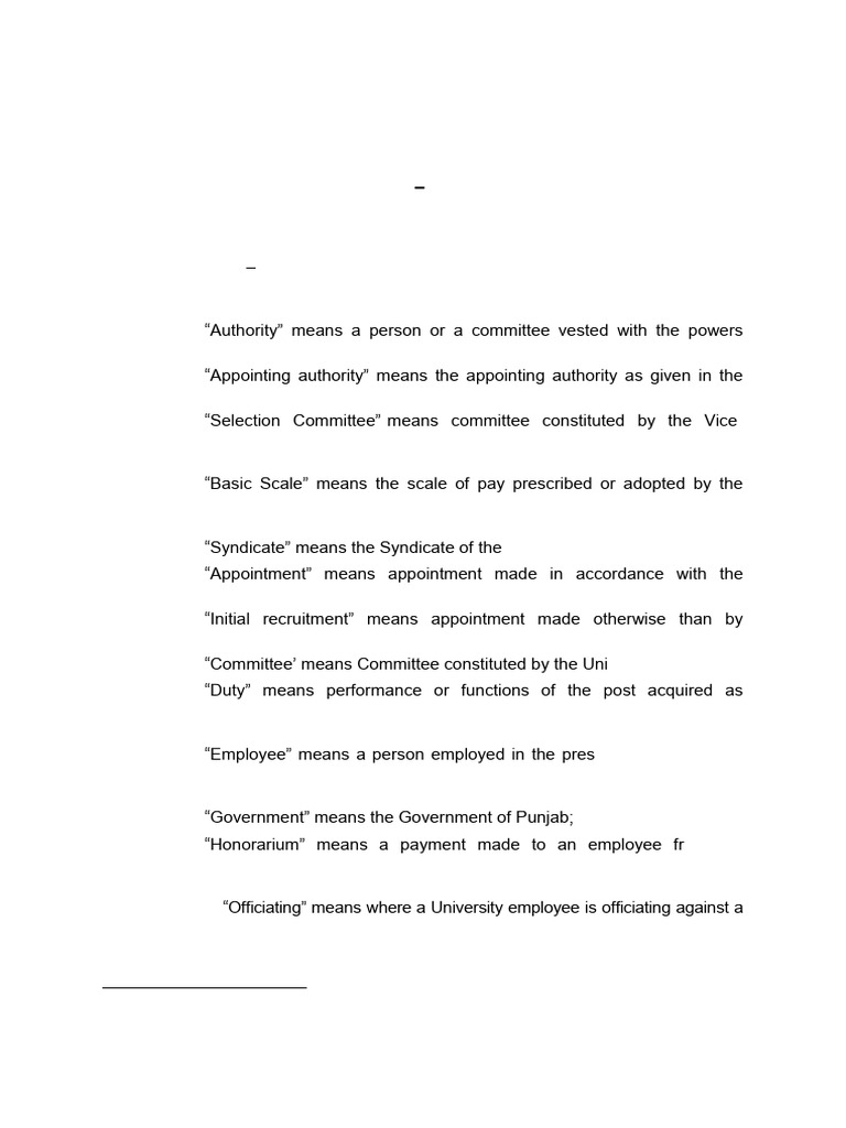 University of Sargodha Employees Service Statutes 2006 PDF | PDF