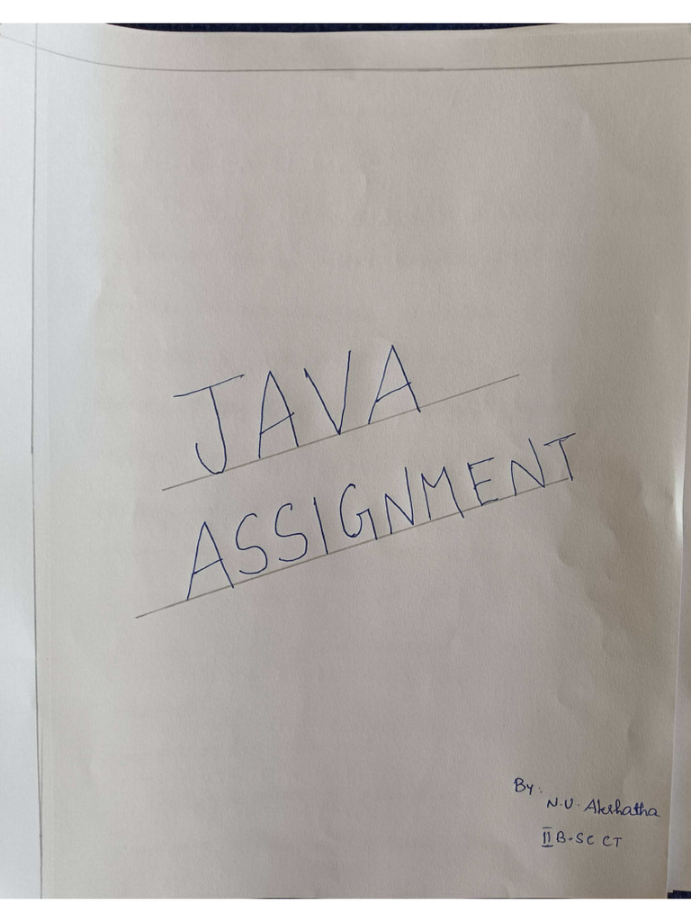 Java assignment | PDF