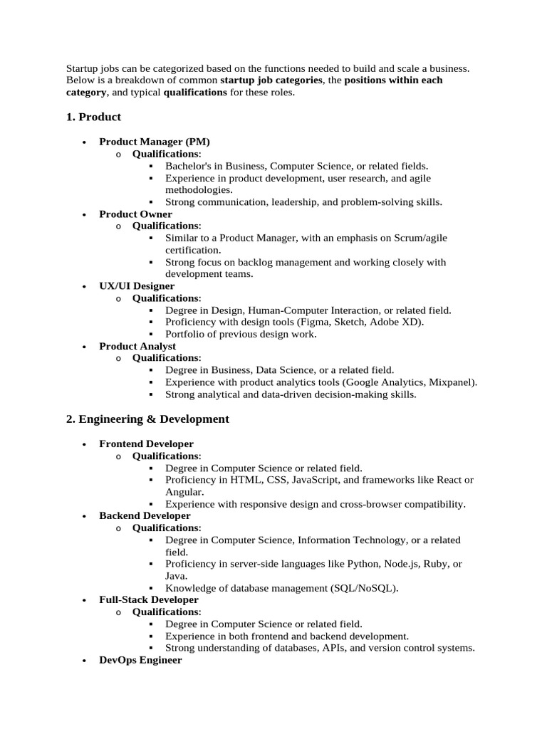 Startup Roles AI | PDF