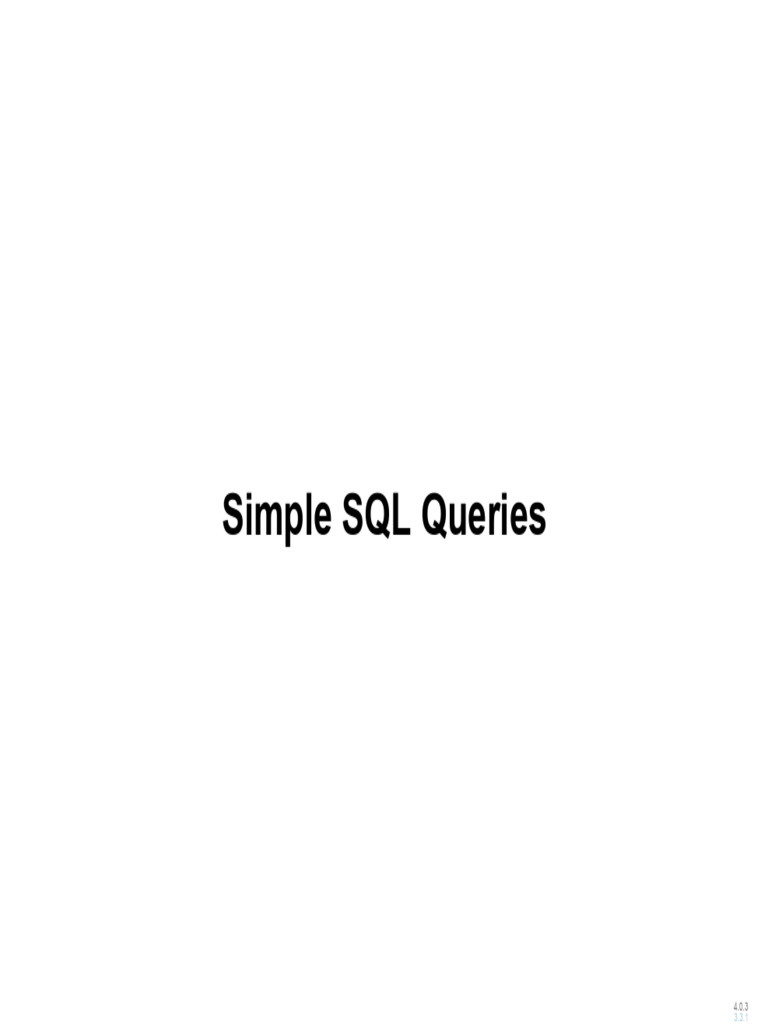 4-Simple SQL Queries | PDF