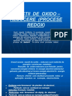 Reactii de Oxido Reducere Procese Redox