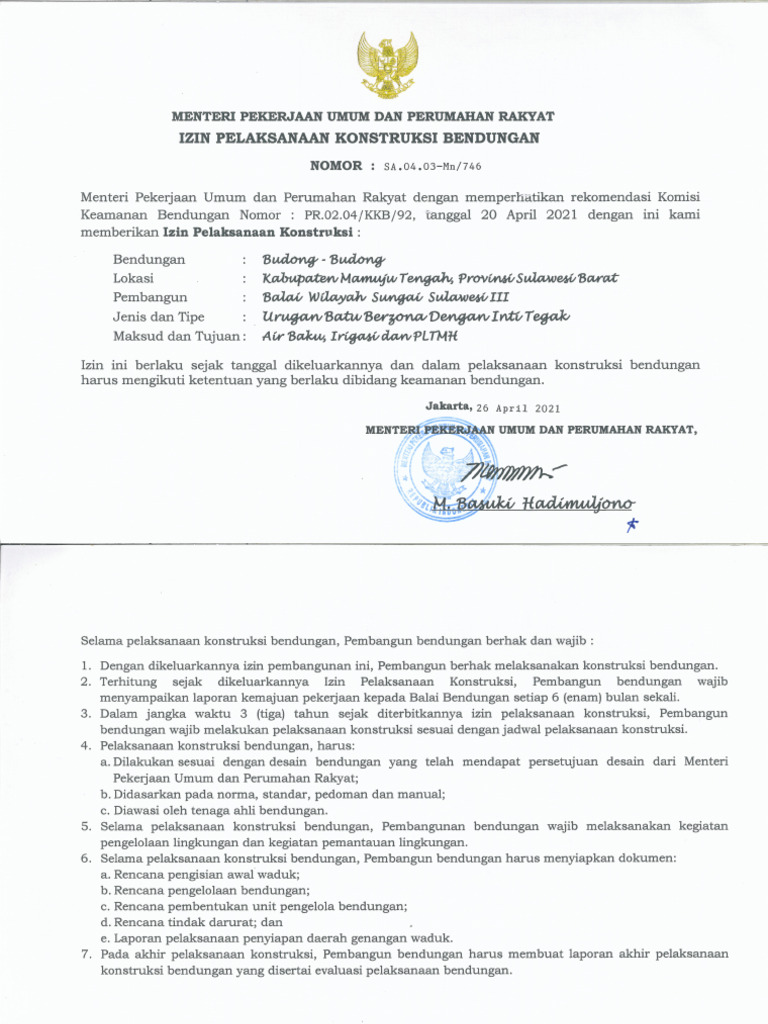 Sertifikat Budong Budong Konstruksi | PDF