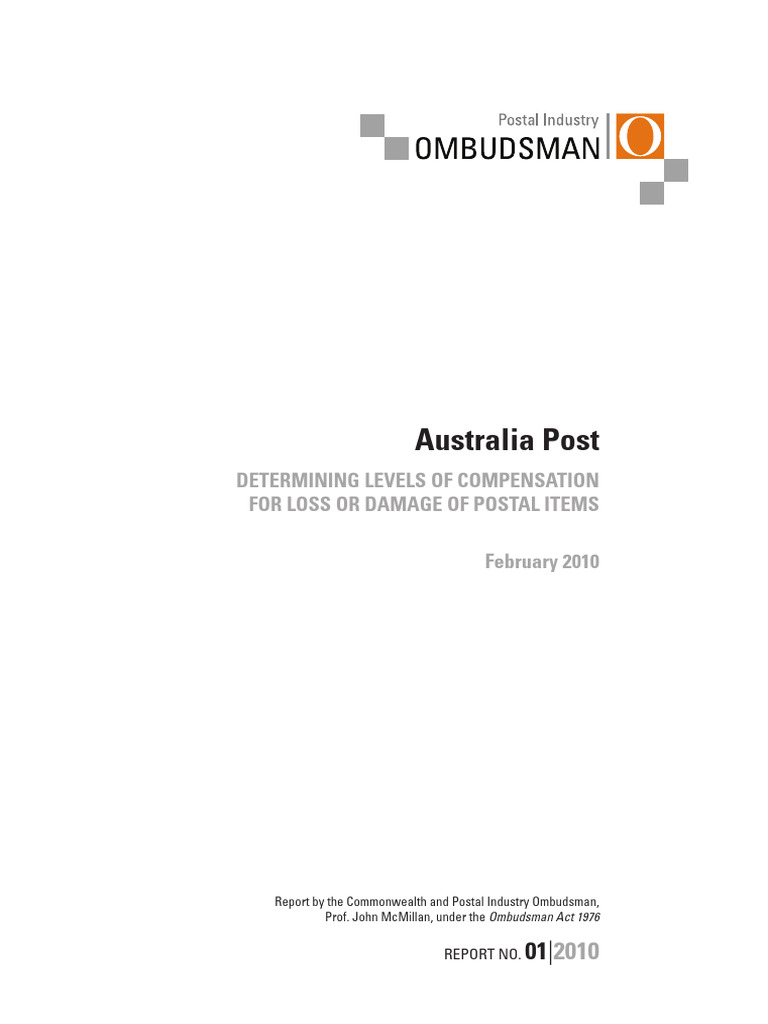 Aust Post Determining Levels of Compensation | PDF | Mail | Finance ...