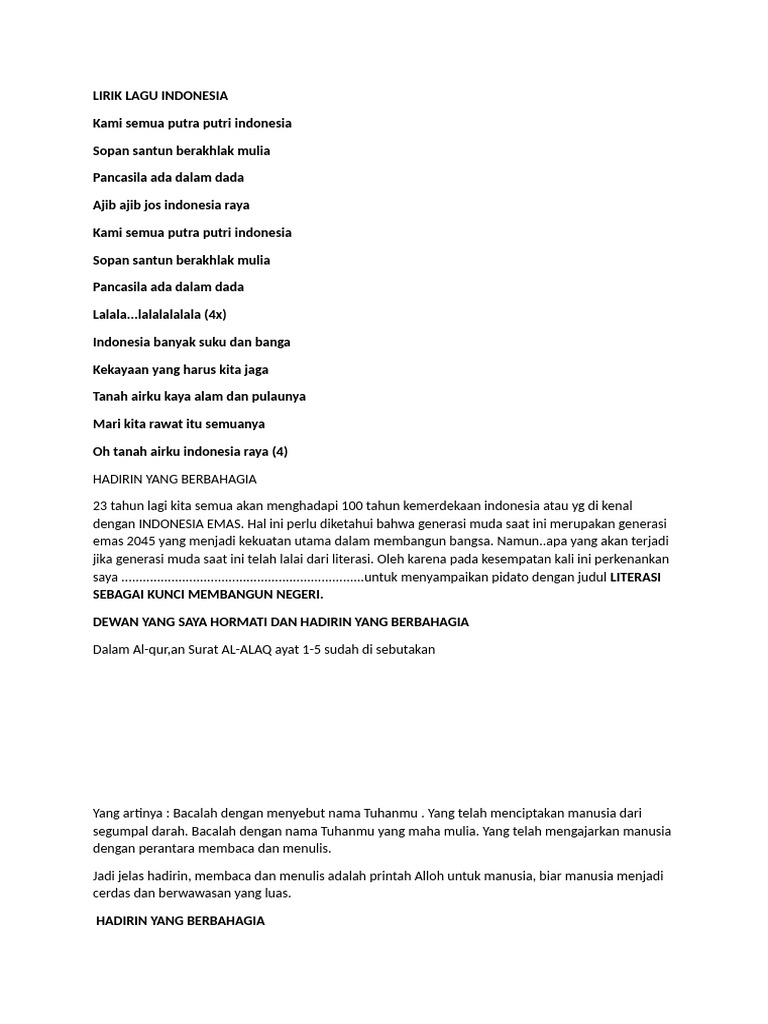 Lirik Lagu Indonesia Pdf