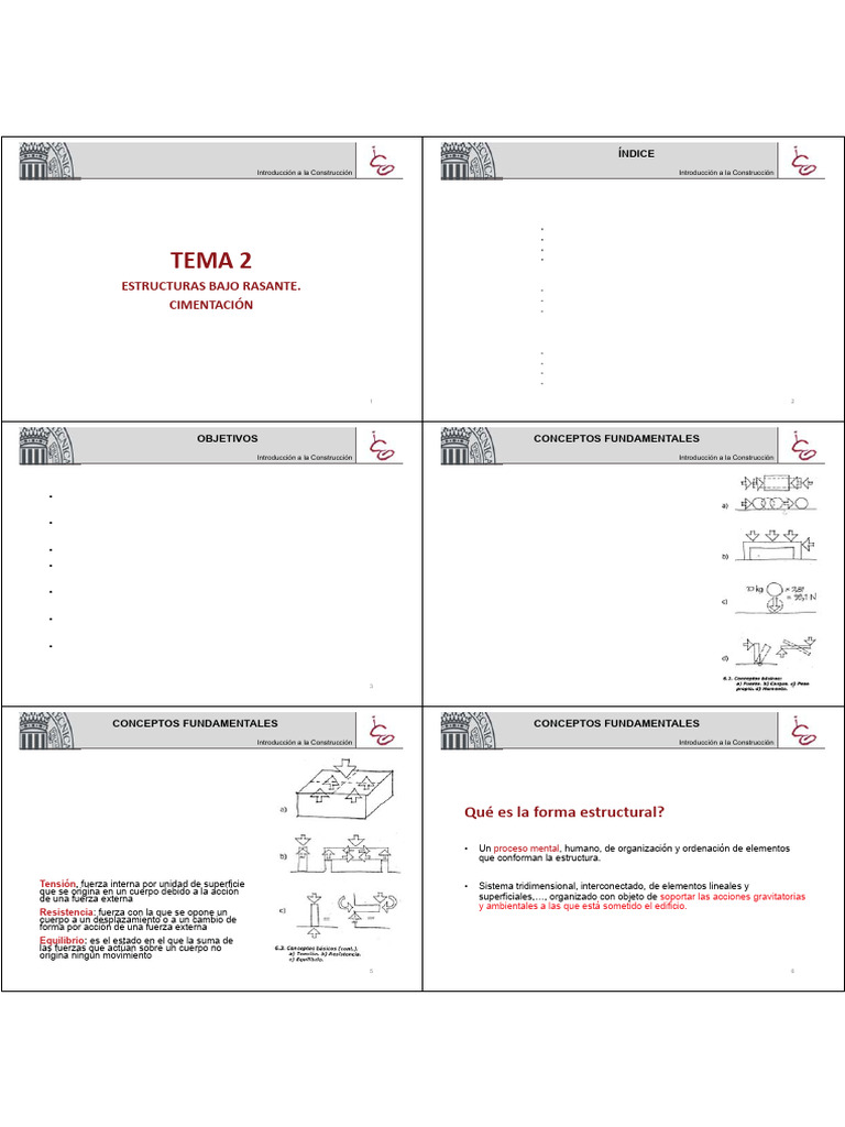 TEMA 02 - Estructuras Bajo Rasante. Cimentación. | PDF