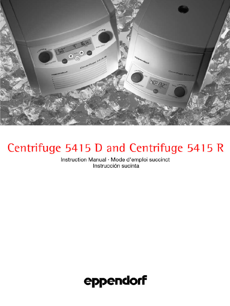 Manual Centrifuge 5415 D and Centrifuge 5415 R en Español Pag 23 | PDF