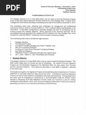 Fundraising Strategic Action Plan