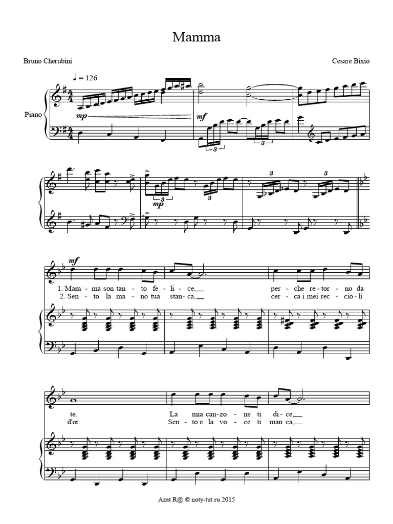 Mamma-in sol- Bixio PDF