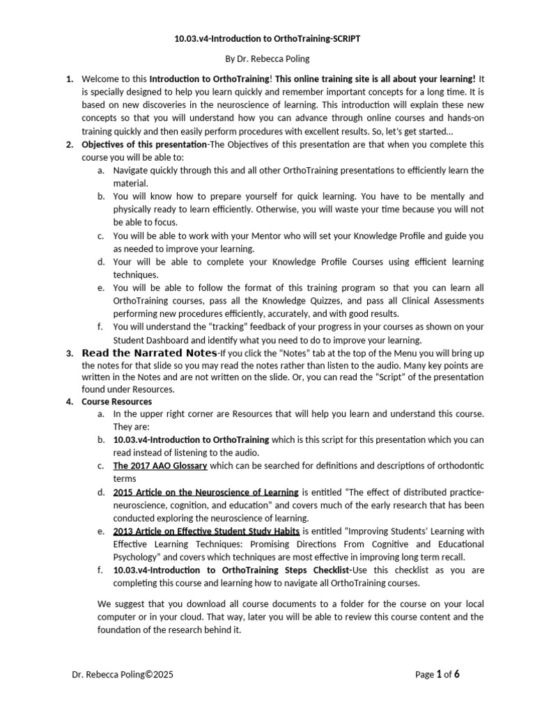 2024-09-30-10.03.v4-Intro To OrthoTraining-Script | PDF