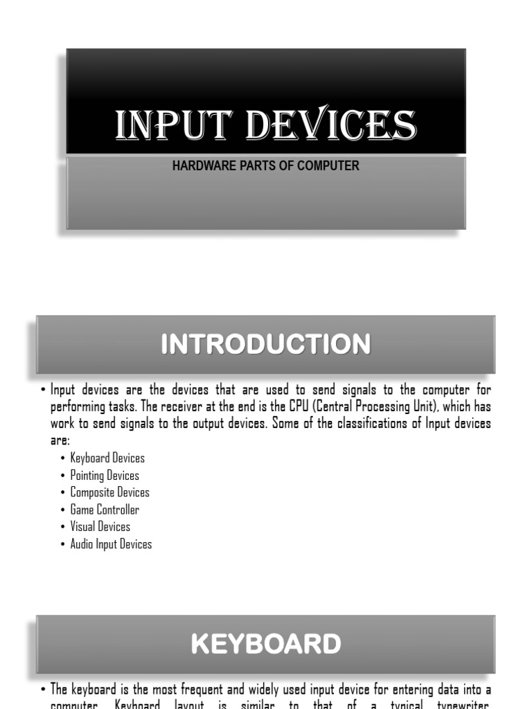 Input Devices | PDF