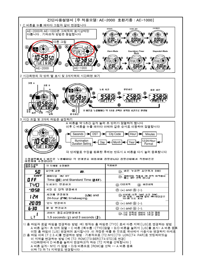 AE2000 AE1000공용설명서 | PDF