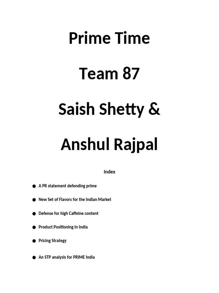 Prime Time | PDF