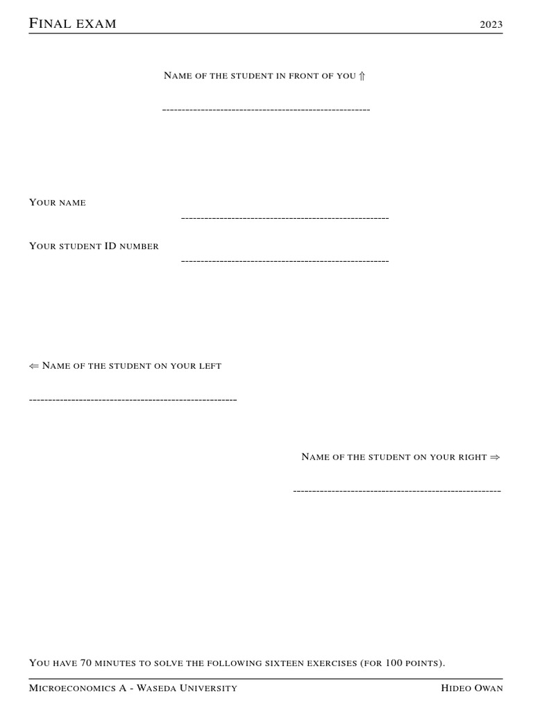 2023 Final Exam | PDF